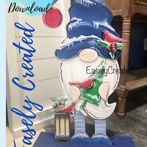 Winter Gnome Porch Sign SVG File  Gnome Sign- Cardinal Sign SVG - Gnome SVG  Gnome Porch Sign Christmas Gnome