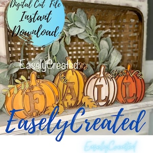 Pumpkin Alphabet A-Z SVG File Gather SVG Sign- Fall Pumpkin SVG -  Stacked Pumpkins Sign