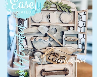 INSERTAR Solo "Panadería" para Vintage Box© Cajón de alacena Estante intercambiable SVG Descarga digital instantánea Glowforge Láser DIY