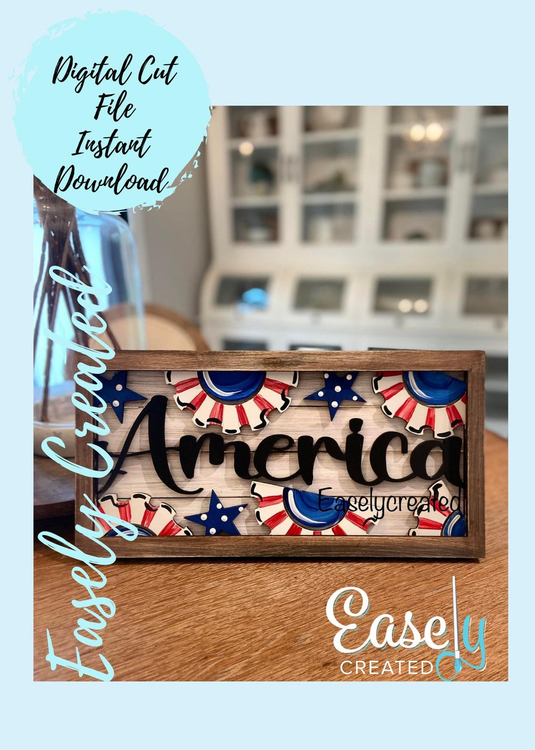 Display Sign Insert "america" to Be Used With Interchangeable Sign ...