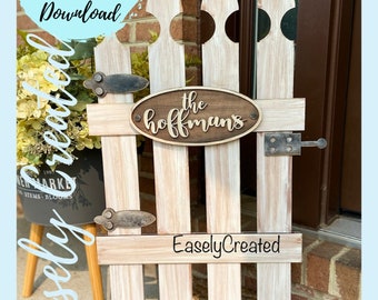 Picket Fence Large Porch Sign Interchangeable Personalized Porch Sign SVG  Holiday Seasonal Glowforge SVG  Porch Sign