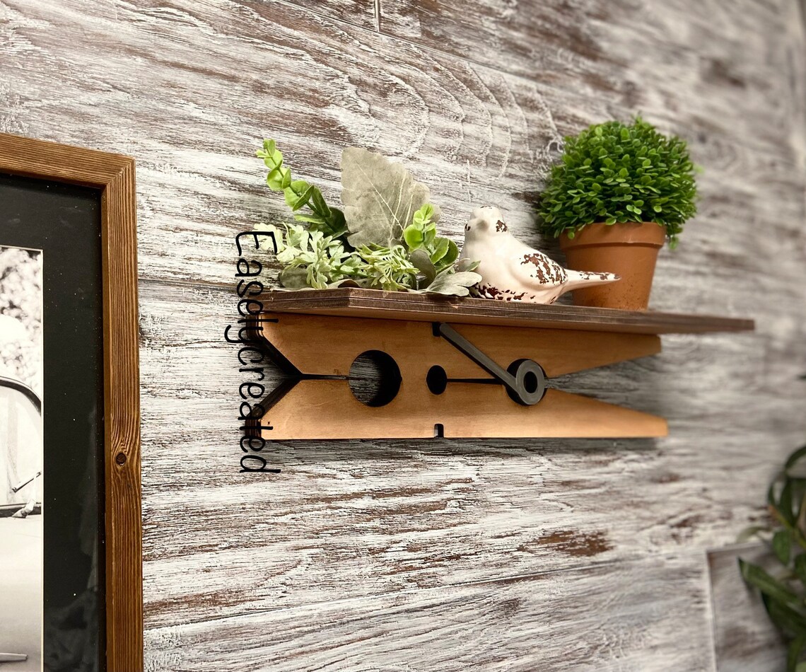 Clothespin Laundry Room Display Shelf Digital File - Rustic Farmhousec ...