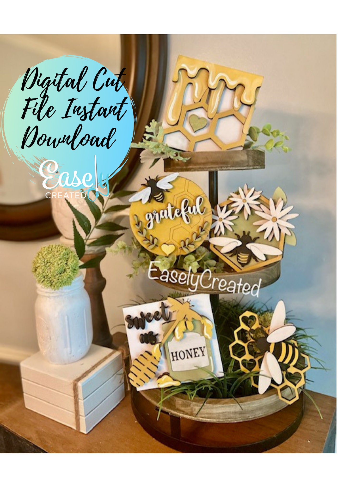 Bumble Bee Tiered Tray Sign Bundle – Simply Adorable Creations