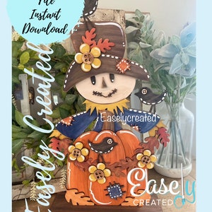 Large Porch Size Scarecrow with Pumpkin Porch Sign SVG  Holiday Fall Autumn Seasonal Glowforge SVG  Porch Sign