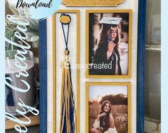 Class of Sign Graduation Picture Frame Tassel Display Sign SVG - Congrtas Grad Sign Frame Sign Glowforge SVG Laser Ready File