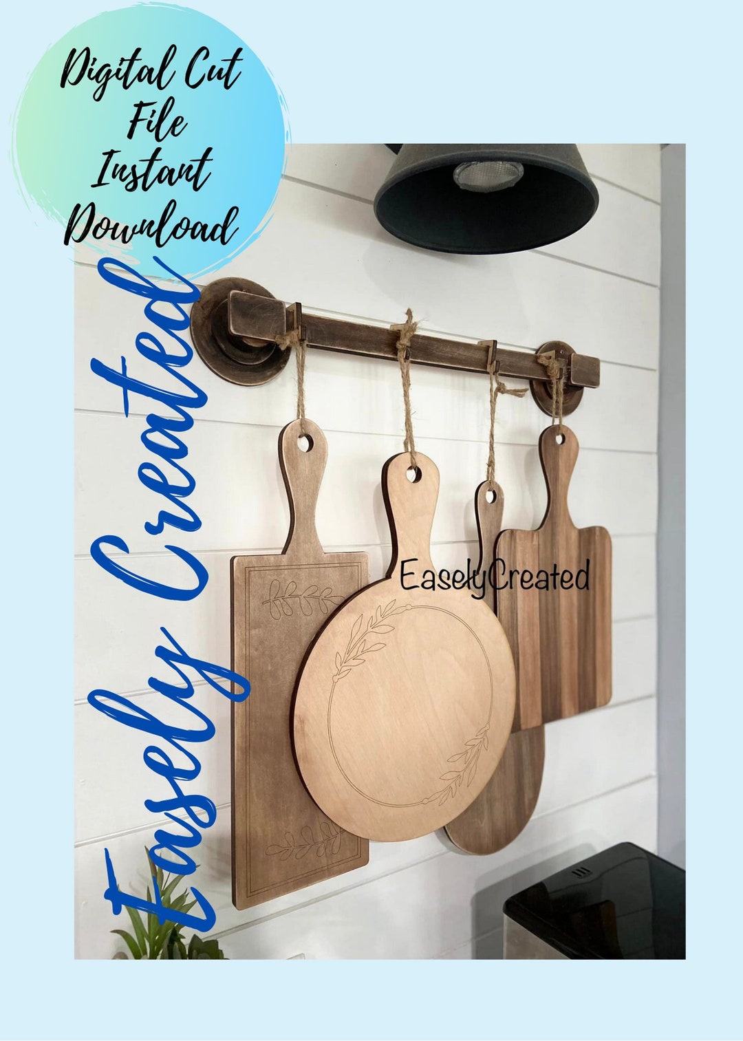 Hanging Cutting Boards Digital File Faux Serving Chippy Tray Farmhouse