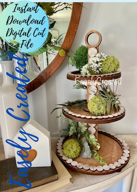 Tiered Tray Digital File Tier Serving Tray Farmhouse Tray Etsy