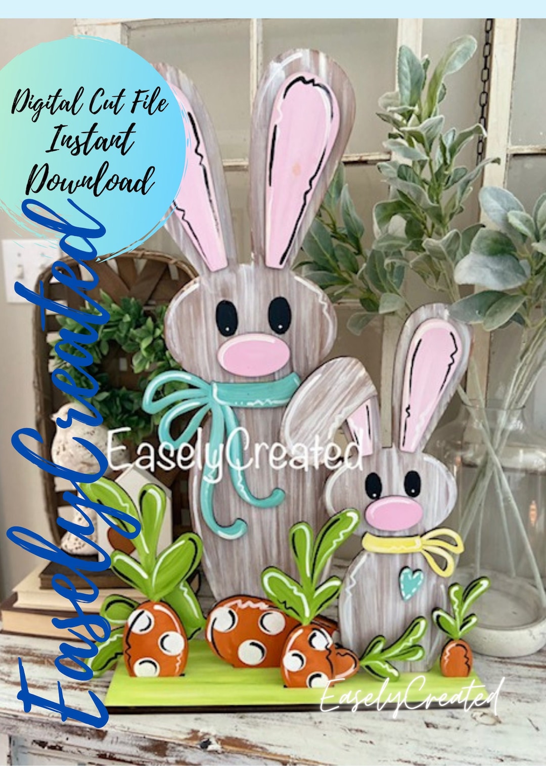 Easter Bunny Porch Sign SVG File Bunny Sign- Spring Porch Sign SVG ...