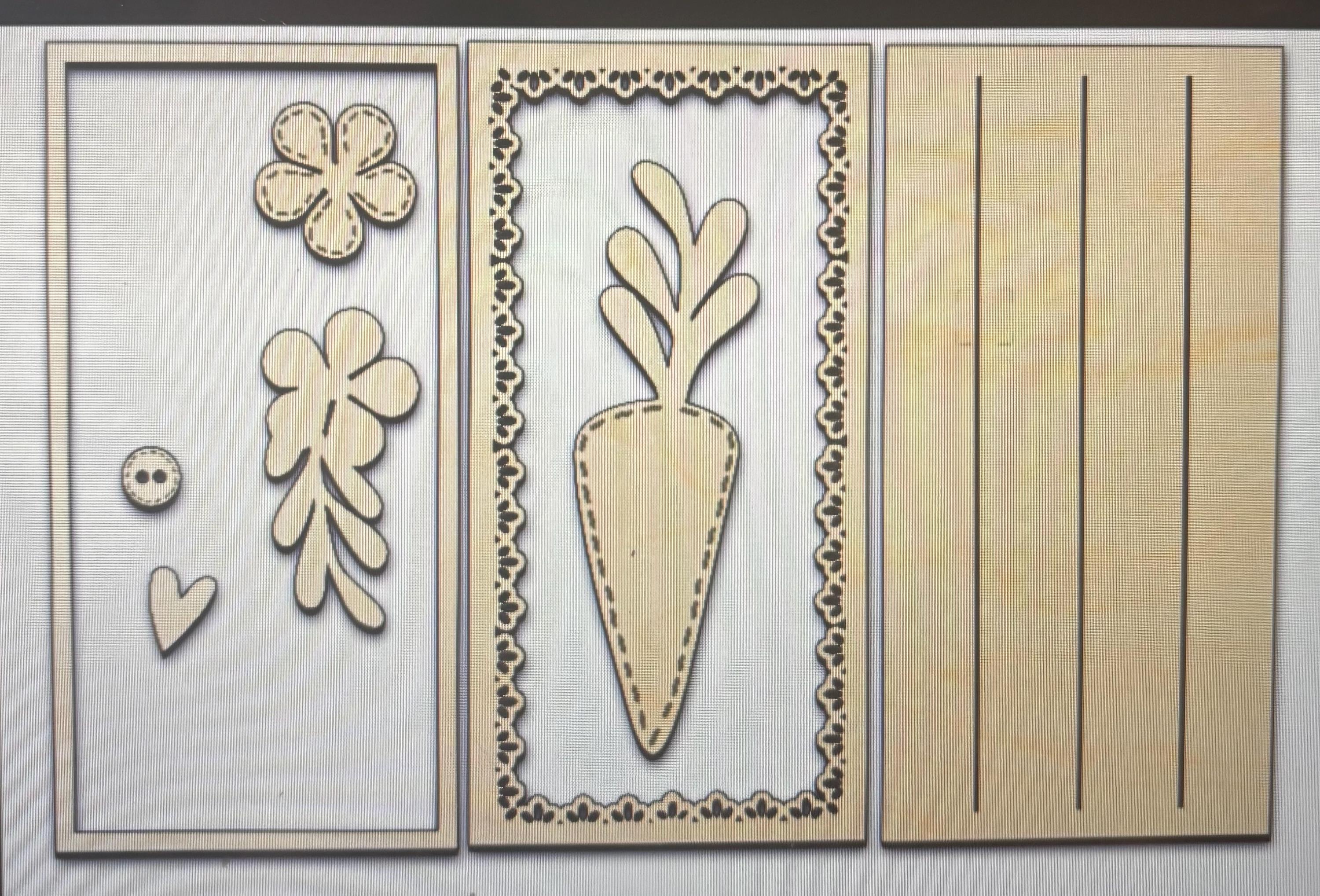Vintage Lace Frame Easter Bunny Carrot Spring Rustic Sign SVG Instant ...