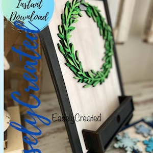 Seasonal Interchangeable Sign SVG - Holiday Interchangeable Sign -  Glowforge SVG Home Sign
