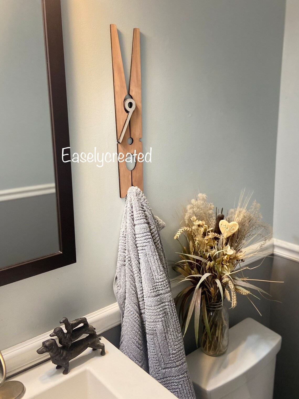 Clothespin Laundry Room Display Shelf Digital File - Rustic Farmhousec ...