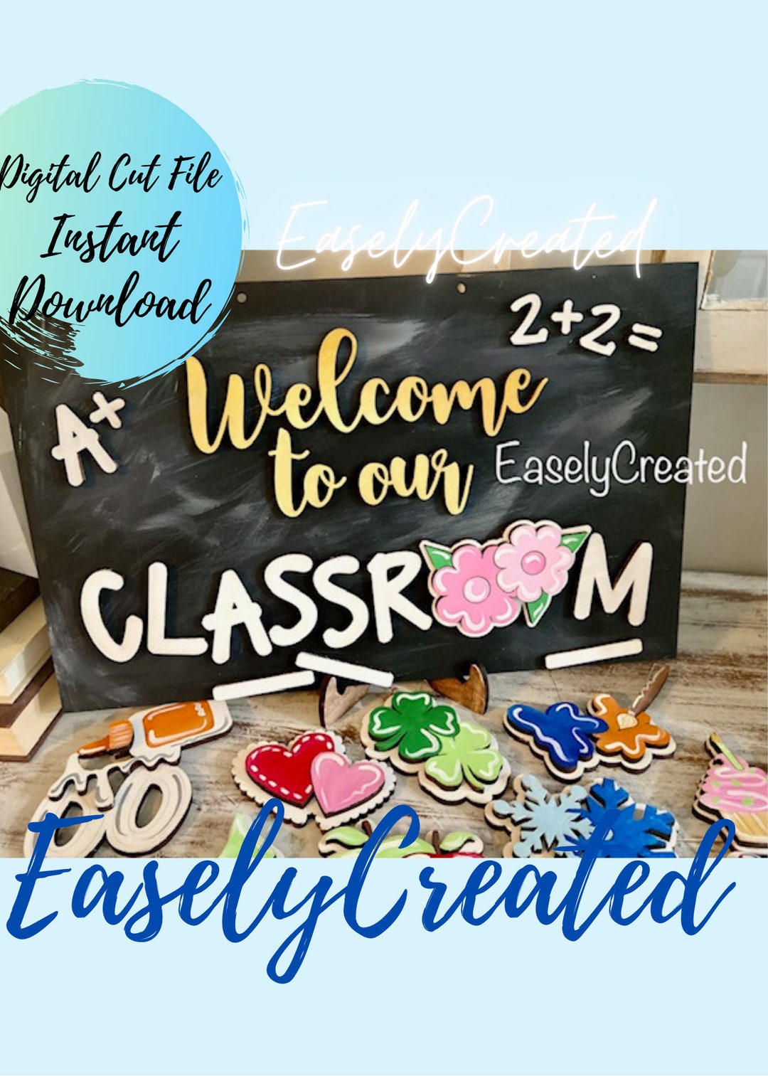 Welcome to Our Classroom Interchangeable Sign SVG - Seasonal ...
