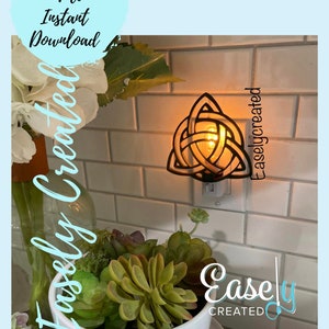 Celtic Knot Irish Night Light Attachment SVG  Holiday  Glowforge SVG  Nite Lite Interchangeable Seasonal Sign