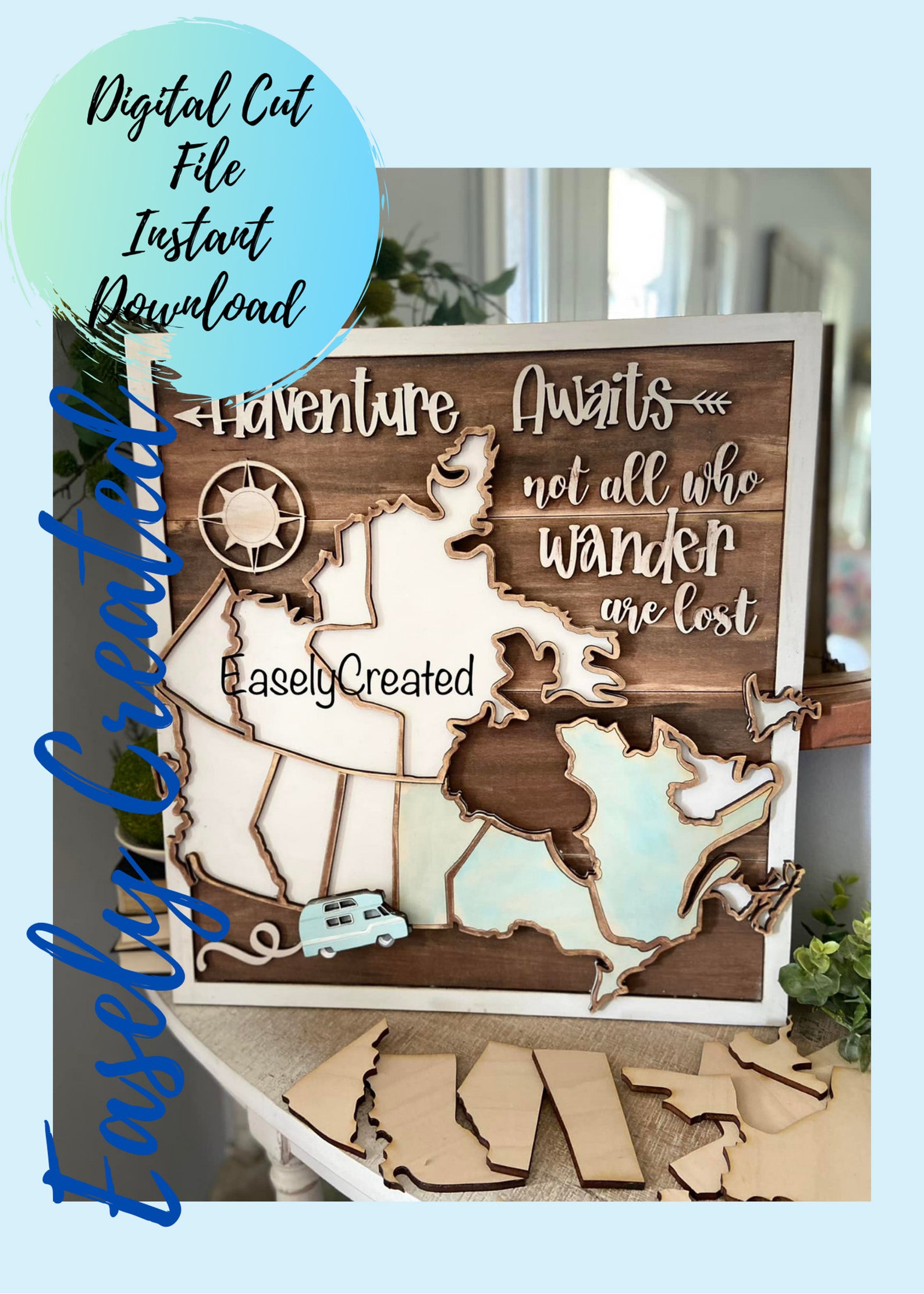 Travel Map Sign Canada Travel Map Sign SVG File - Travel State Map Sign Calendar - All ...