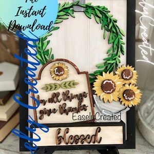 Sunflower Interchangeable Add-On Sign SVG - Seasonal Interchangeable Sign Sunflower  Sign cutout Glowforge SVG Home Interchangeable