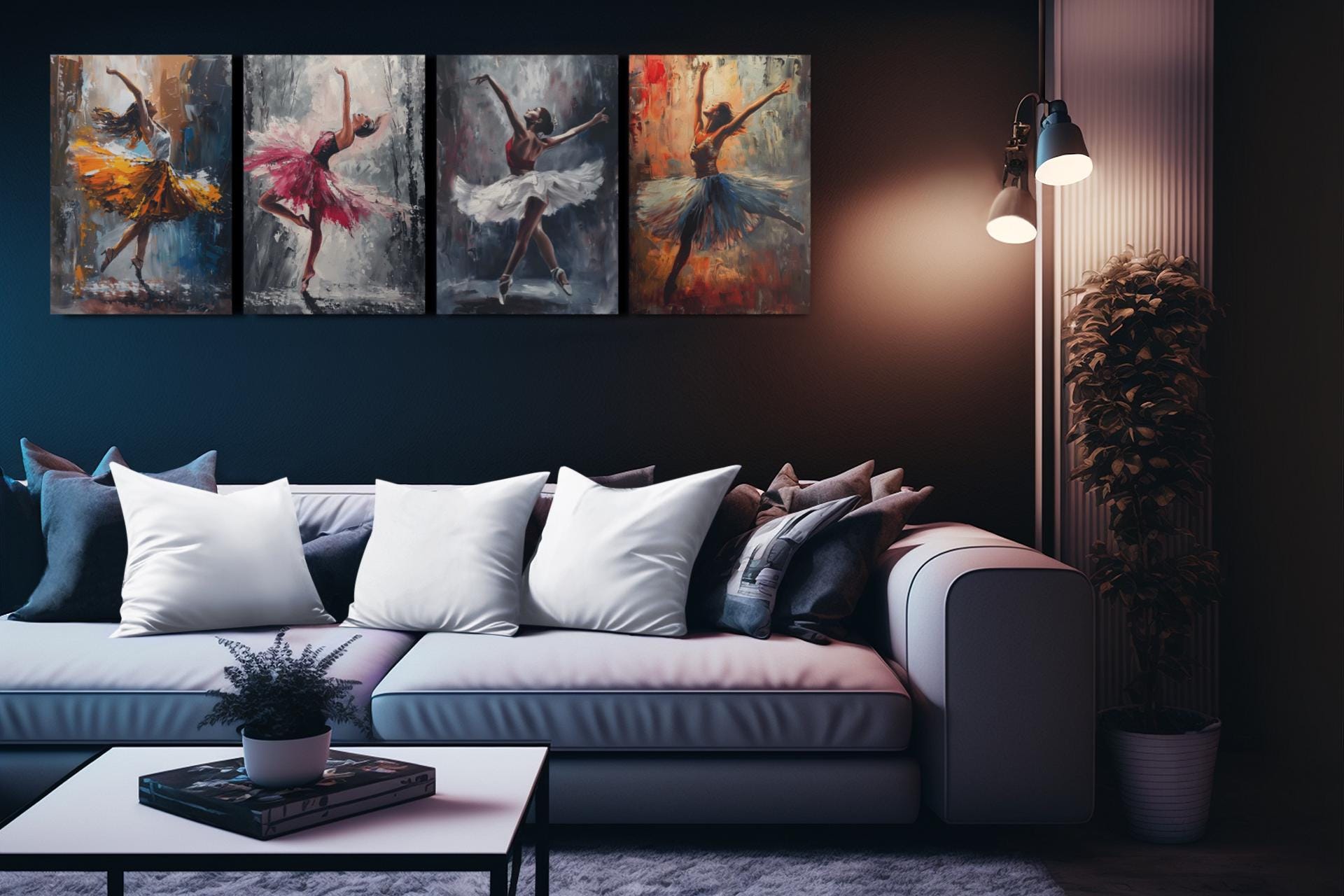 Ballett-Tänzerin Aquarellbild: Elegantes Wand-Kunst-Poster-Angebot (Digitaler Download)