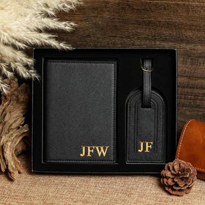 Personalised Passport Holder & Luggage Tag,Custom Passport Holder,Wedding Gift,Custom Travel Gift Set,Travel Gift for Her,Travel Accessories