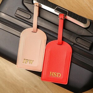 Personalized Vegan Leather Luggage Tag,custom luggage tag,Travel Gift,Engraved Monogram Luggage Tags,Suitcase Tag,Honeymoon luggage tag gift