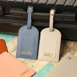 Personalized Vegan Leather Luggage Tag,custom luggage tag,Engraved Monogram Luggage Tags,Suitcase Tag,Honeymoon luggage tag gift,Travel Gift