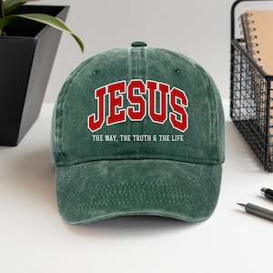 Jesus der Weg Baseballmütze, christlicher Camo-Hut, religiöses Geschenk für Männer Frauen, gewaschene Baumwoll-Christbaumglaubensmütze