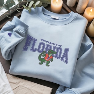 University Of Florida Gator Nation Hoodie – Officially Licensed, Heather Grey, X-Large - View #2