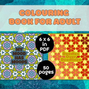 Funny Quotes Mini Coloring Book: Self-Care Humor (Digital Download)