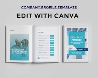 Canva Company Profile Template: 24-Page Business Brochure (A4 & US Letter) (Digital Download)
