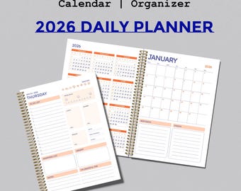 2026 Planner 365 Days Canva Template | KDP Interior Printable PDF | Daily Weekly Monthly Planner