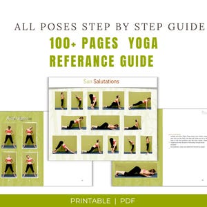 Naslaggids voor alle yogahoudingen, yogahoudingen met gedetailleerde gids. Stap voor stap groter om verder te gaan.  Pdf | Direct downloaden