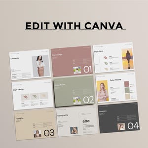 Brand Guidelines,  Brand Guidelines template for Canva | editable | instant download