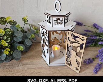 Easter Bunny Lamp Candle Holder Ornaments Bunny Opener Lantern Decoration Table Light Digital Download SVG