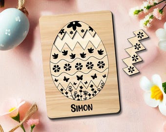 Easter Egg Puzzle, Easter Egg laser Cut Puzzle for Children Instant Download
