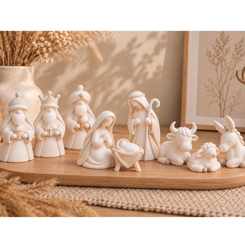 Custom Nativity Set Nativity Scene Plaster - Etsy UK