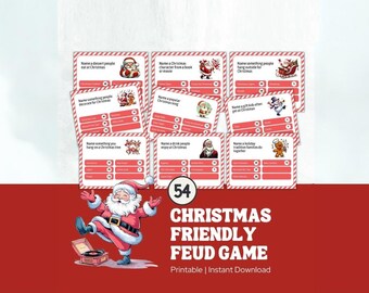Weihnachten Freundschaftsspiel, Weihnachtsparty Spiel, druckbare Spiel Erwachsene Teenager Familie, Weihnachtstrivia für Weihnachtsfeier