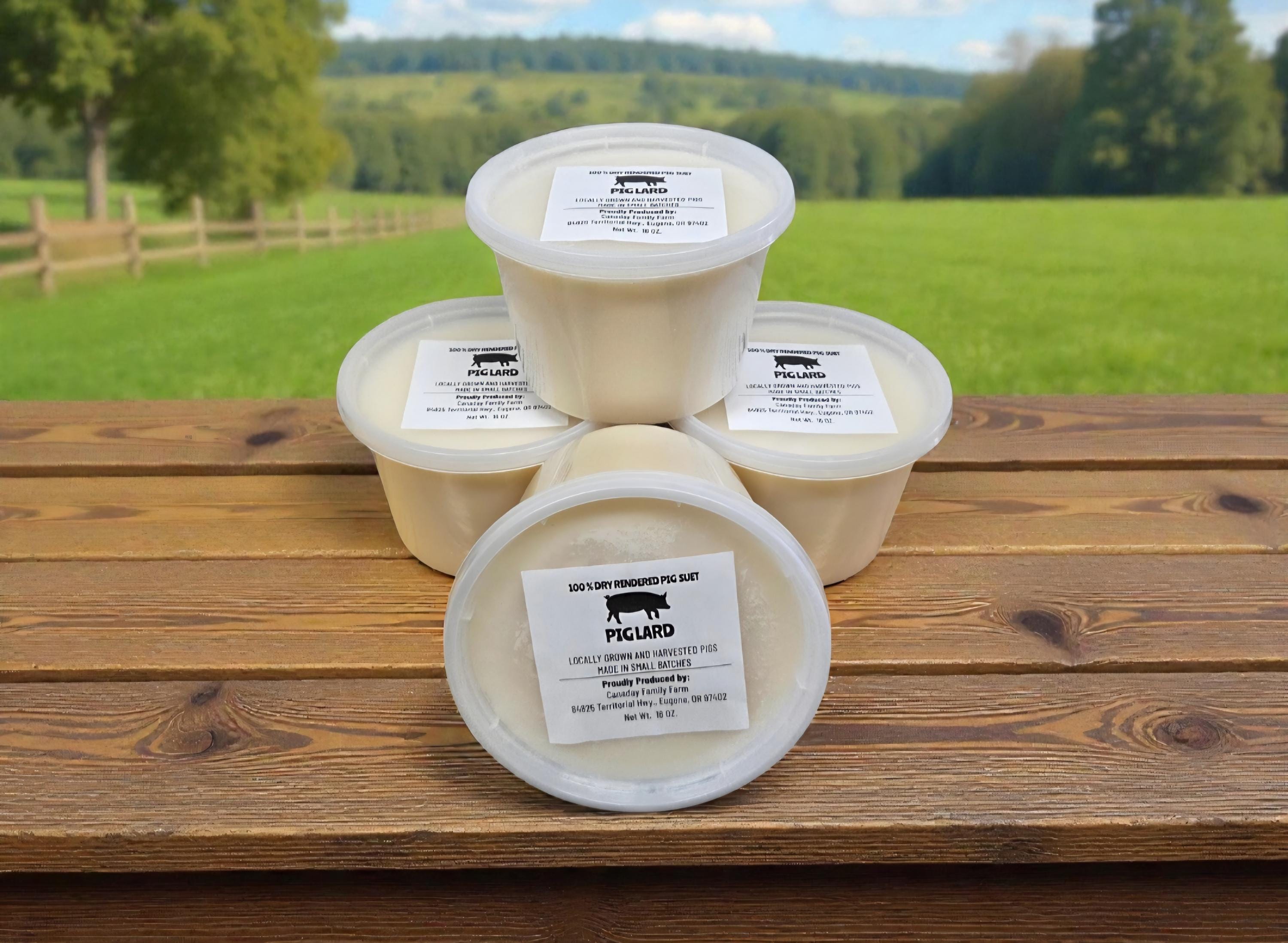 100% Pure Pig Lard in 16 Oz Resealable Tub - Etsy UK