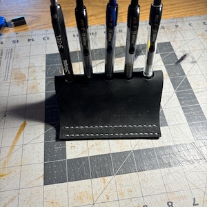 Desktop Leather Pen Holder