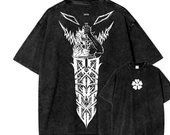 Vintage Wash Anime Tee, Aesthetic Anime Shirt, Graphic Anime Apparel, Otaku Gift, Anime Aesthetic, Gift for Anime Lover, Anime Fan Shirt