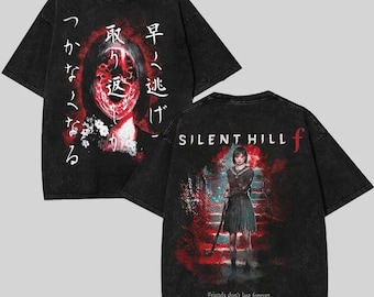 サイレントヒル f Tシャツ：ユニセックス ヘビーコットン ホラーゲーム