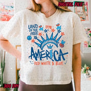 4th of July Statue of Liberty Png, USA Png, America 4th July Png Design, Graffiti America Png, USA America Flag, American Girl Shirt Designs