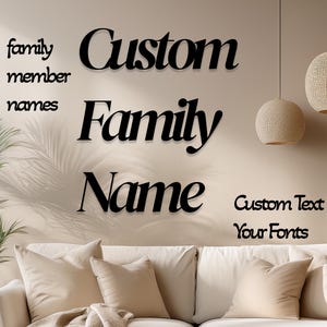Custom Metal Words Farmhouse Script, Your Custom TexT, Custom Name Script Metal Sign, Personalized Metal Wall Decor, Housewarming Gift