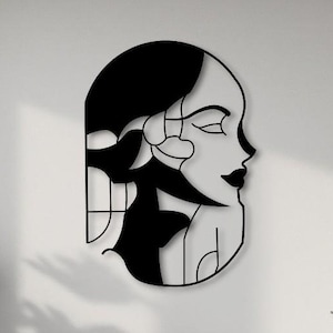 Minimalist Line Art Metal Wall Decor, Geometric Metal Wall Art, Modern Home Wall Hangings, Abstract Metal Wall Art, Stylish Home Metal Decor