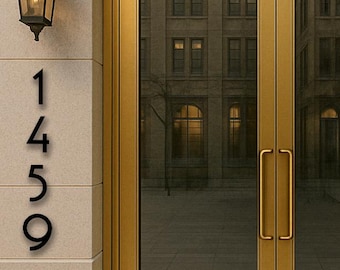 Letrero de metal personalizado con número de casa, placa de dirección moderna para el hogar, letrero con nombre de calle personalizado, decoración para exteriores