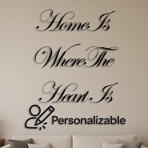 Custom Metal Word, Your Custom Text Custom Name Script Metal Sign, Personalized Wall Decor, Housewarming Gift, Personalized Metal Wall Decor