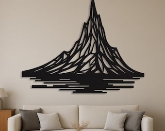Mountains Wall Decor, Handmade Mountain Silhouette, Nature Wall Decor, Rustic Mountain Art, Adventure Lover Gift, Cabin Decor, Mountains