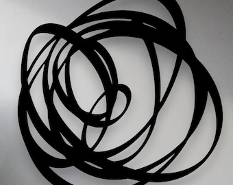 Arte mural abstracto de metal, decoración moderna de mediados de siglo, escultura de pared de lujo, arte mural de metal grande para exteriores.