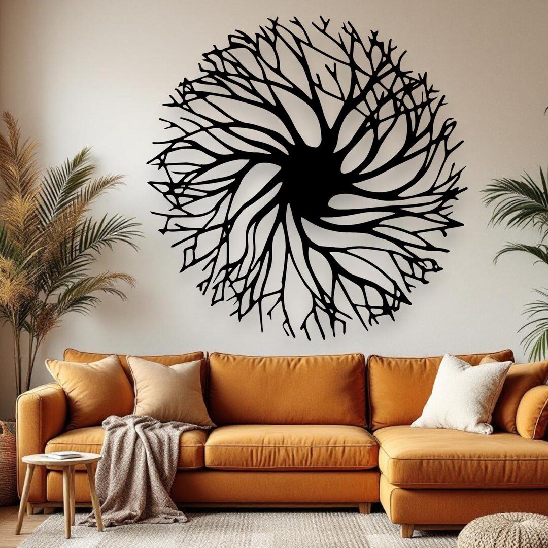 Tree of Life Metal Wall Decor | Large Round Family Tree Wall Art ...