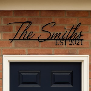 Custom Metal Sign, Name Metal Sign, Family Name Sign