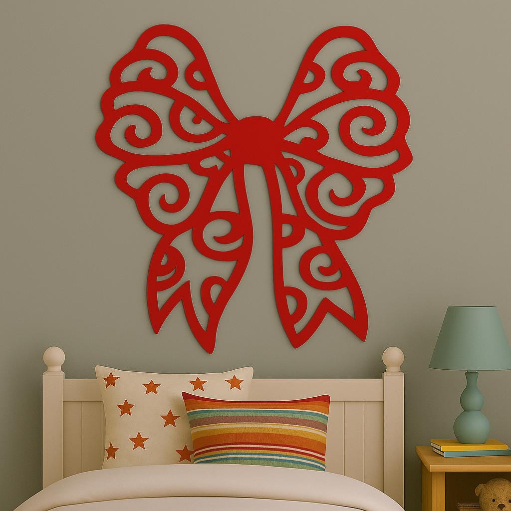 35 Elegant Christmas Hallway and Entryway Decorations 6 Christmas Ribbon Metal Wall Art Cute Holiday Bow Decoration Festive…