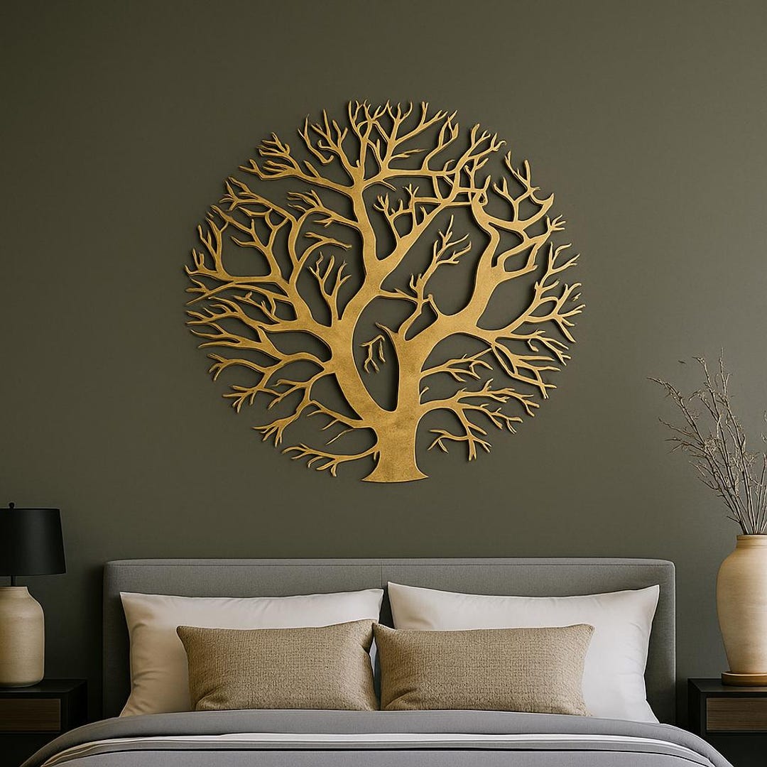 Life Tree Metal Wall Art | Modern Natural Tree Design | Elegant Nature ...