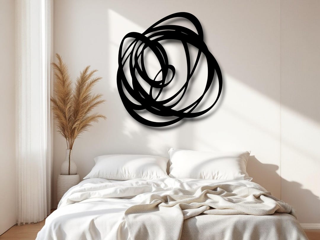 Abstract Metal Wall Art, Modern Entryway Decor, Contemporary Metal ...